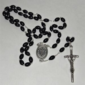 Rosary Our Lady of Guadalupe Cross Black Beads